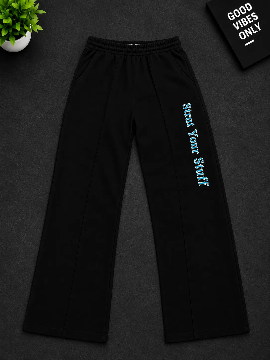 Pantalon de jogging wide leg noir 🖤